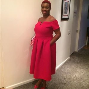 Boutique Skater Cocktail Red Dress